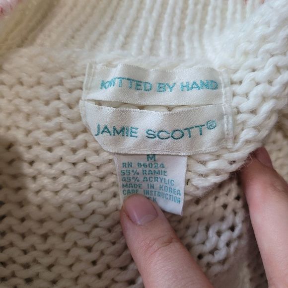 Vintage Pastel Fair Isle Handknitted Cardigan Size M - Picture 4 of 6